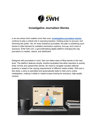 Investigative Journalism Stories