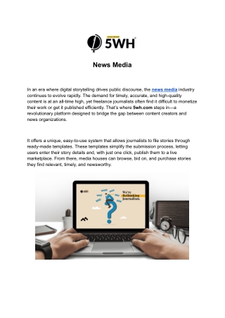 5wh.com: Transforming the Future of News Media Content