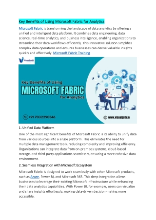 Top Microsoft Fabric Certification Course | Visualpath