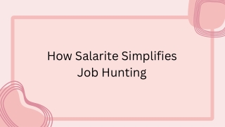 How Salarite Simplifies Job Hunting
