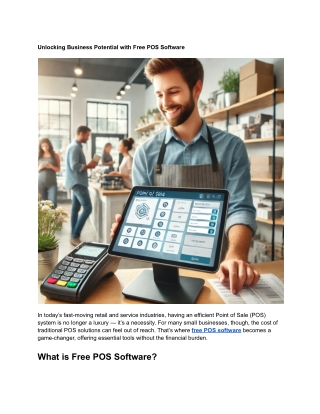 Unlocking Business Potential with Free POS Software