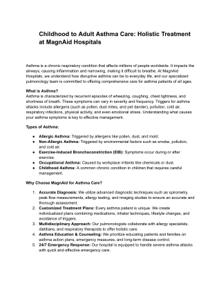 Childhood to Adult Asthma Care_ Holistic Treatment at MagnAid Hospitals