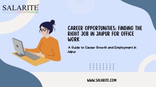 Career Opportunities Finding the Right Job in Jaipur for Office Work