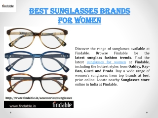 Branded sunglasses in India