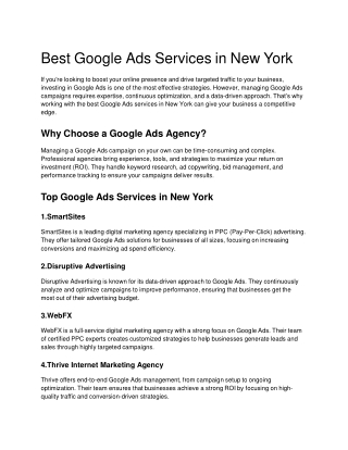 Copy of Best Google Ads Services in New York