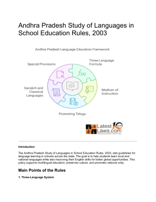 Andhra Pradesh Study of Languages in School Education Rules, 2003