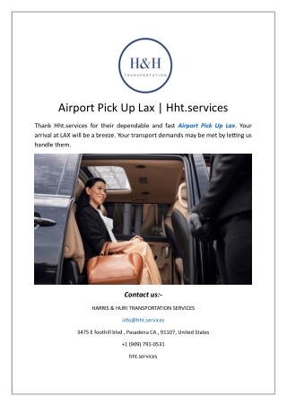 Airport Pick Up Lax | Hht.services