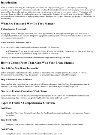 How to Choose Fonts That Align With Your Brand Identity