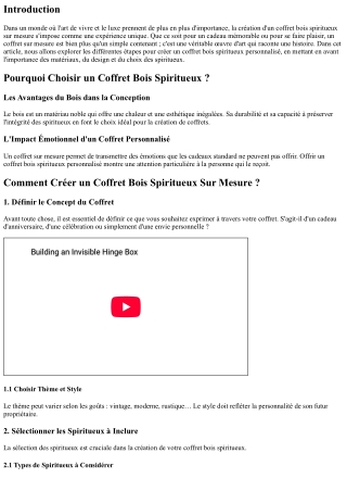 Comment Créer un Coffret Bois Spiritueux Sur Mesure ?