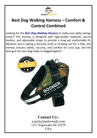Best Dog Walking Harness – Comfort & Control Combined
