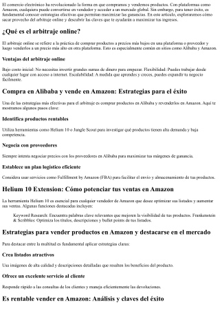 Saca provecho del arbitraje online y maximiza tus ganancias
