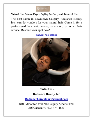Natural Hair Salons Expert Styling for Curly and Textured Hair
