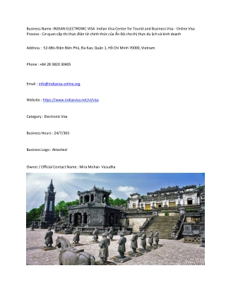 INDIAN ELECTRONIC VISA  Indian Visa Center for Tourist and Business Visa - Onlin
