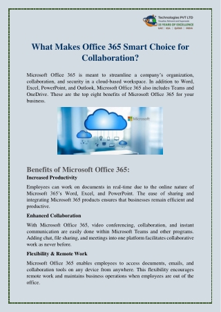 What Makes Office 365 Smart Choice for Collaboration?