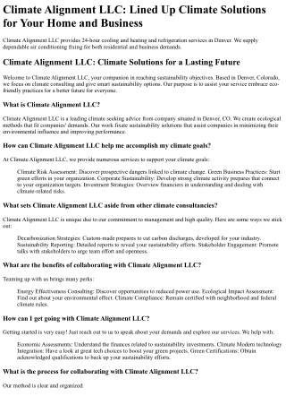Climate Alignment