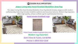 Jaipur Living Aika Hand-Knotted Medallion Area Rug