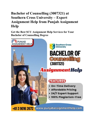 Bachelor of Counselling (3007321) at Southern Cross University – Expert Assignment Help