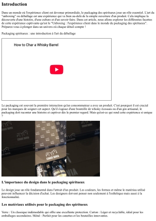 Unboxing : l'expérience client dans le monde du packaging des spiritueux