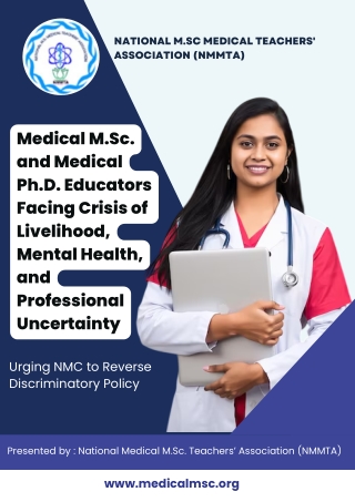 Medical M.Sc. and Medical Ph.D. Educators Facing Crisis – 20th March 2025