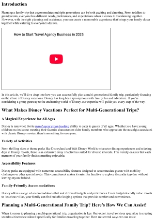 “Planning a Multi-Generational Family Trip? Here’s How We Can Assist!”