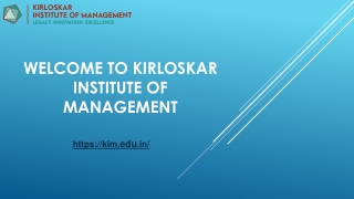 Kirloskar Institute of Management – Premier PGDM Program in Pune