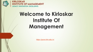 Kirloskar Institute of Management – Top PGDM B-School in Pune