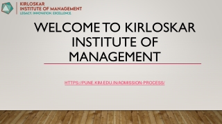 Kirloskar Institute of Management – A Premier Choice for PGDM in Pune
