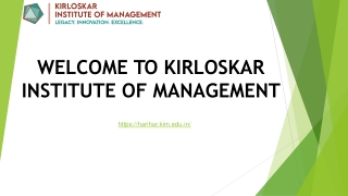 Kirloskar Institute of Management – The Best PGDM College in Harihar