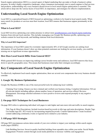 Why Every Business Should Invest in Local Search Engine Optimization