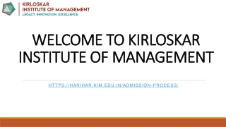 Kirloskar Institute of Management – The Best PGDM College in Harihar