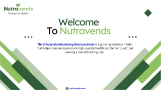 Third Party Manufacturing Nutraceuticals
