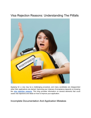 Visa Rejection Reasons_ Understanding the Pitfalls