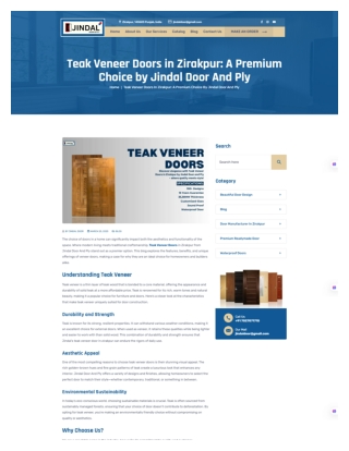 Teak Veneer Doors in Zirakpur