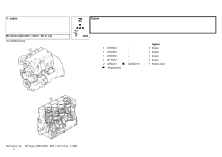 McCormick MC Series (2002-2007) - MC01 - MC (4 Cyl) Tractor Parts Catalogue Manual Instant Download