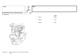 McCormick MC Series (2002-2007) - MC01 - MC95, MC105, MC115 Tractor Parts Catalogue Manual Instant Download