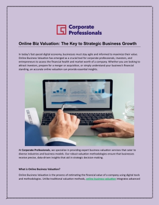 Online Biz Valuation: The Key to Strategic Business Growth