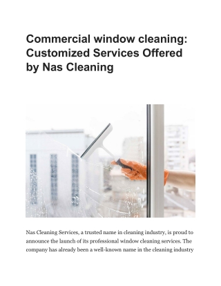 Sparkling Windows with Nas Cleaning Services