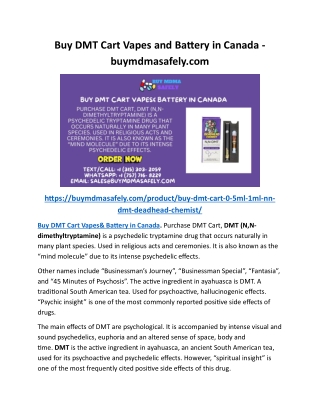 Buy DMT Cart Vapes and Battery in Canada - buymdmasafely