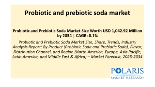 Probiotic and prebiotic soda market