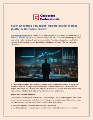 Stock Exchange Valuations - Understanding Market Worth for Corporate Growth