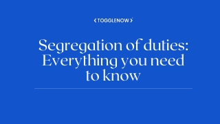 Segregation of duties Everything you need to know