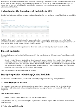 Step-by-Step Guide to Building Quality Backlinks