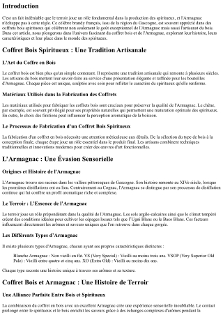Coffret Bois et Armagnac : Une Histoire de Terroir