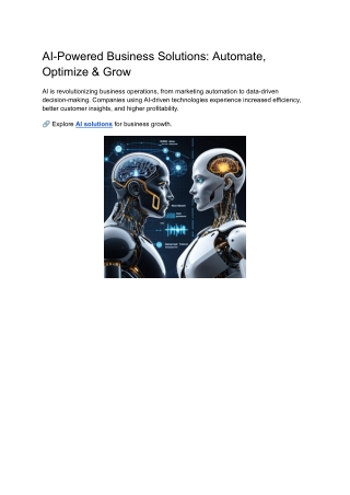 AI-Powered Business Solutions_ Automate, Optimize & Grow