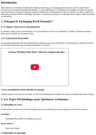 Comment Choisir l'Emballage Idéal pour Vos Spiritueux Artisanaux