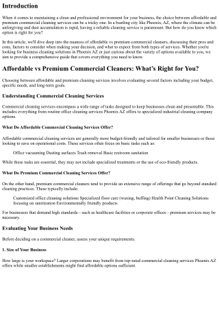 Affordable vs Premium Commercial Cleaners: What’s Right for You?