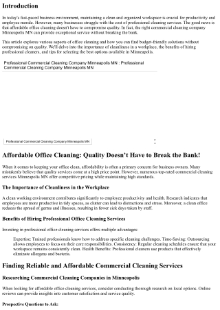 Affordable Office Cleaning: Quality Doesn’t Have to Break the Bank!