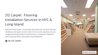Top-Quality Flooring Services in New York City – 212 Carpet