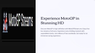 HD quality MotoGP streams