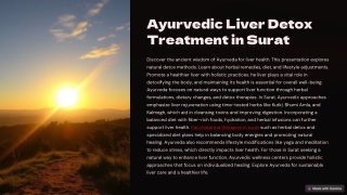 Ayurvedic Liver Detox Treatment in Surat for Holistic Wellness
